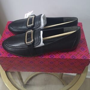Tory Burch Black Leather Loafers